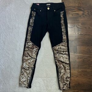 True Religion Halle Skinny Black Sequin Jeans